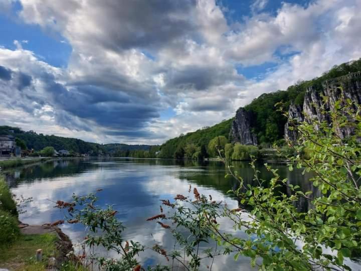 Maison Et Velos A Godinne Dans La Vallee De La Meuse Exteriér fotografie